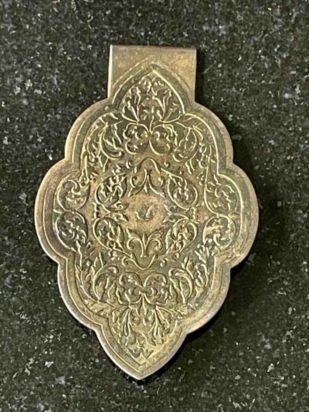 Vintage Perli German 925 Sterling Silver Ornate Scroll Relief Money Clip